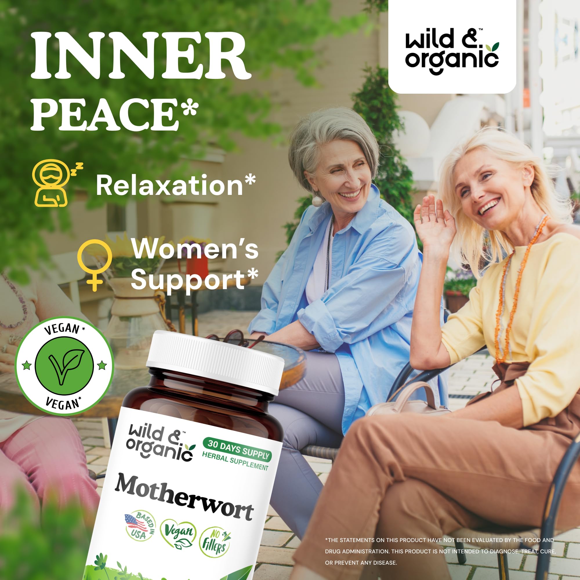 Wild & Organic capsules showing plant-based formula for daily use