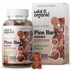 Wild & Organic pine bark gummies bottle ready for daily routine