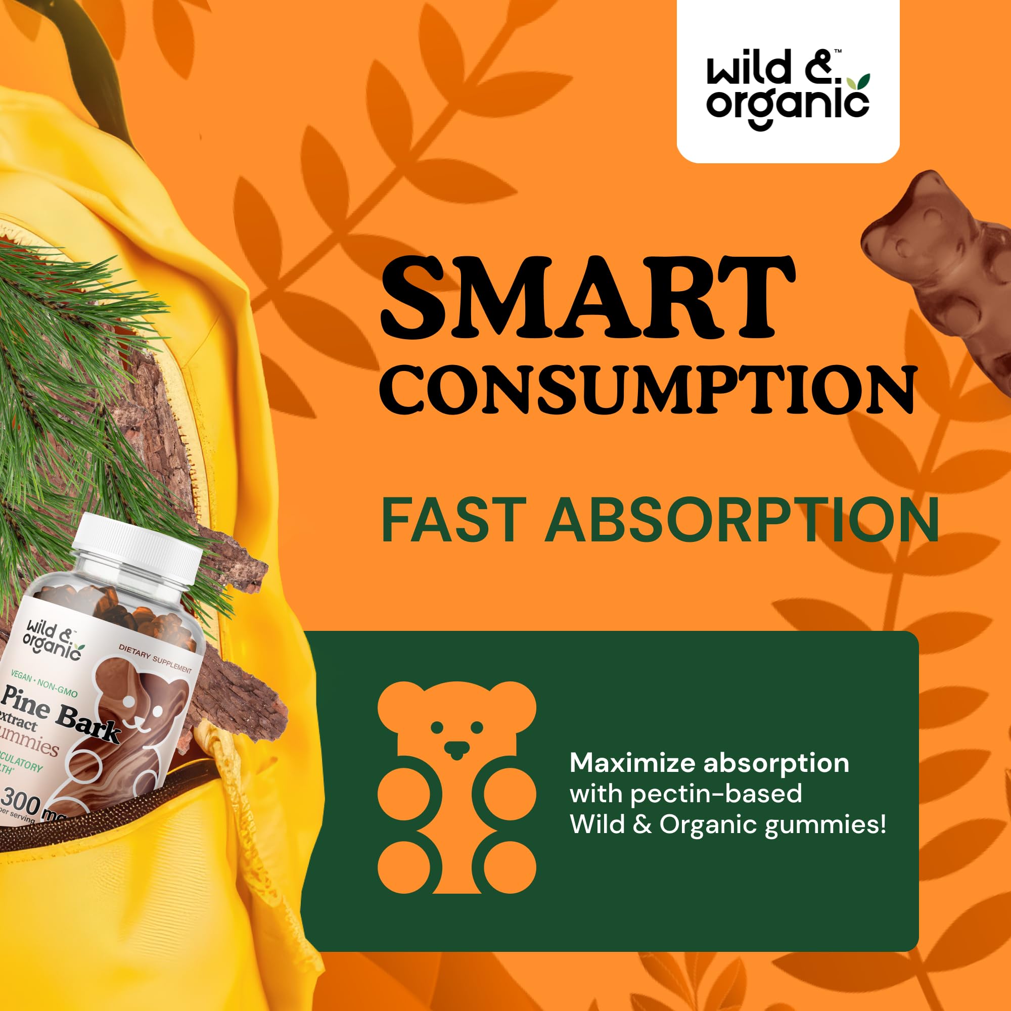 60-count bottle front packaging featuring pine bark extract