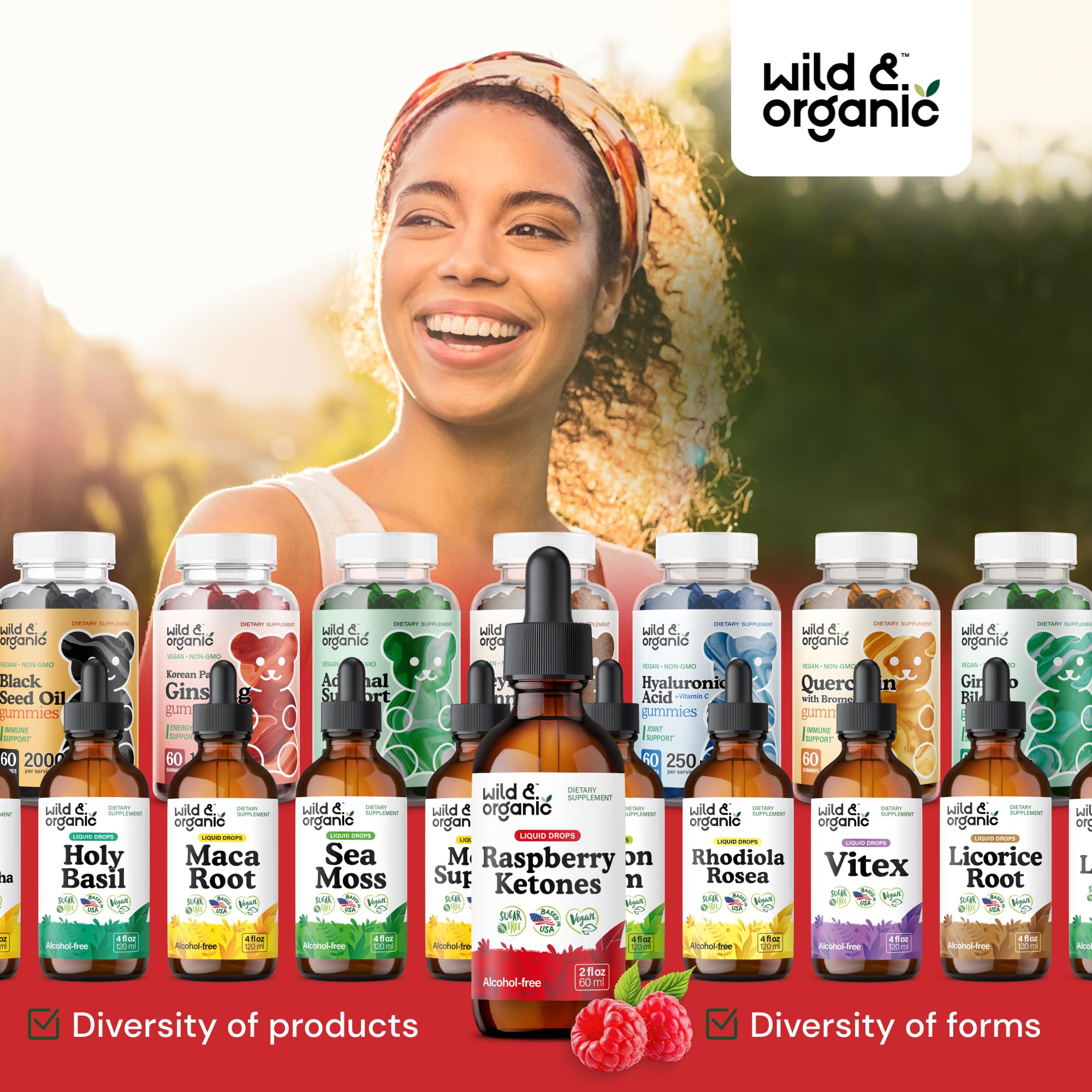 Lifestyle image shows a daily routine with drops added to a beverage