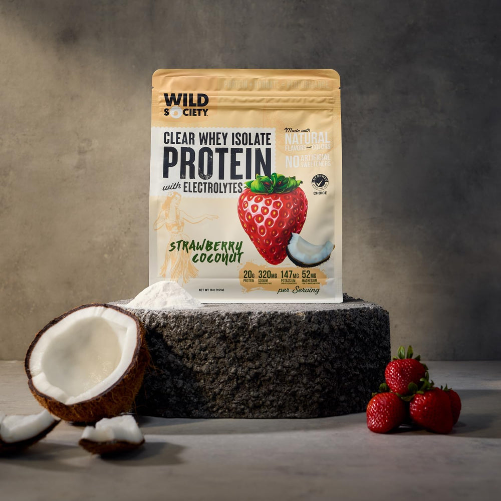Wild Society Citrus Punch Clear Whey mixer action ready during workouts.
