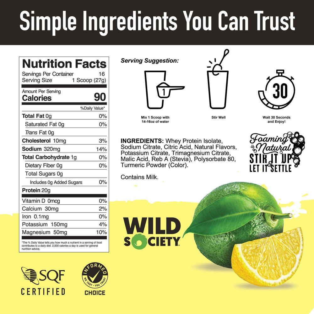 WILD SOCIETY shaker with clear protein mix ready to sip