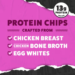 WILDE Protein Chips Buffalo flavor pack shot, crisps with bold heat.