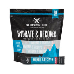 Wilderness Athlete Hydrate & Recover watermelon packets for on-the-go hydration