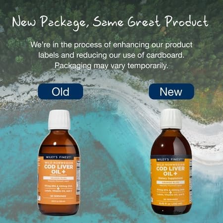 Orange flavor visible on bottle to ease the fish oil taste