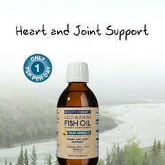 Wiley's Finest fish oil label highlights safety and quality.