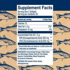 Wiley's Finest Peak DHA softgels close-up, high-potency omega-3 in convenient capsules.