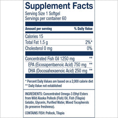Closeup of Peak EPA and DHA softgels highlighting high-potency formula for daily use.