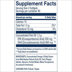 Close-up of Wiley's Finest softgels in the bottle for easy daily intake.