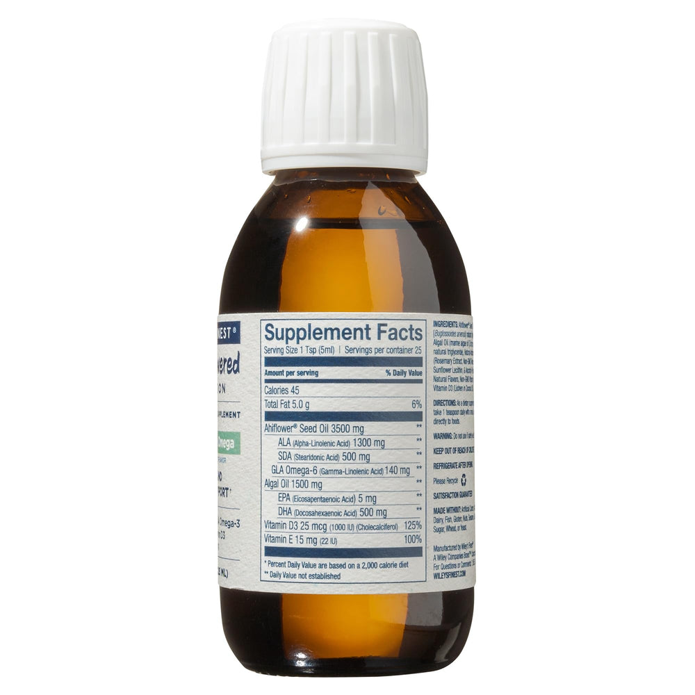 CatchFree teaspoon pour—convenient mango-flavored serving with DHA-rich algae oil for heart-friendly daily use