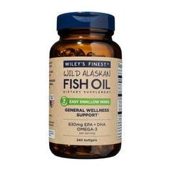 Wiley's Finest Easy Swallow Minis bottle viewed for compact daily use