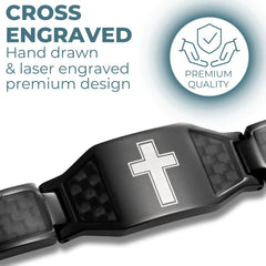 Willis Judd magnetic bracelet with carbon fiber inset for secure wear and modern edge.
