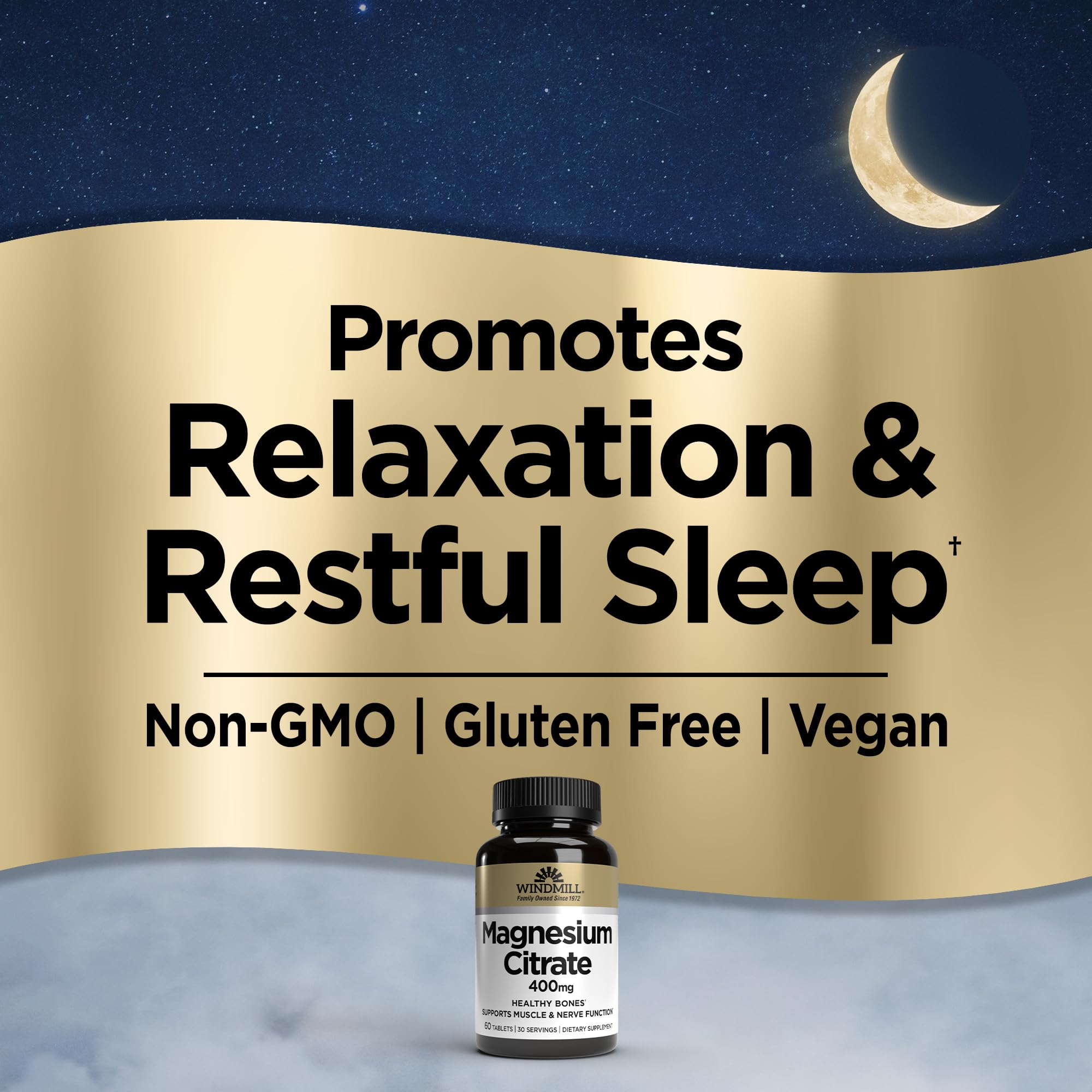 Windmill Magnesium Citrate made in USA facility; trusted quality from a legacy brand.