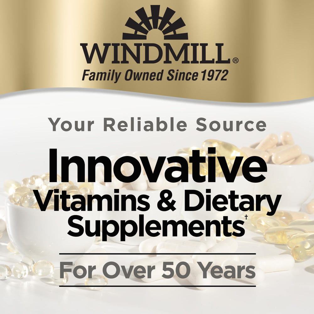 Windmill Magnesium Citrate bottle in lifestyle scene; suggests daily wellness routine.