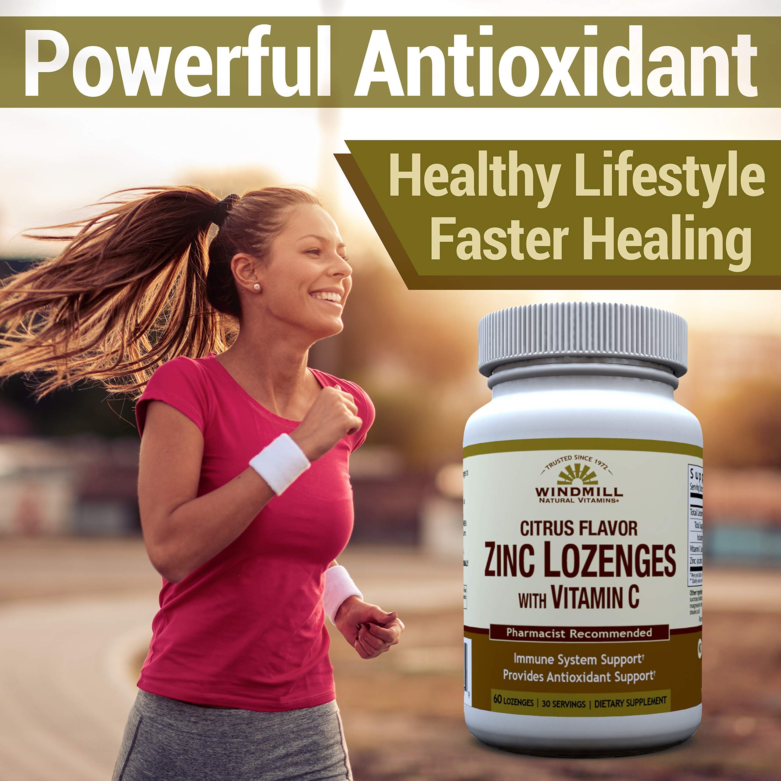 Windmill Zinc Lozenges on a serving tray for easy daily use.