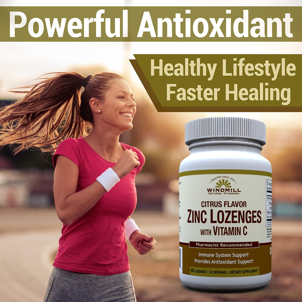 Windmill Zinc Lozenges on a serving tray for easy daily use.