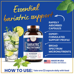 WINDSOR BOTANICALS bottle with GMP-certified manufacturing tag for quality.