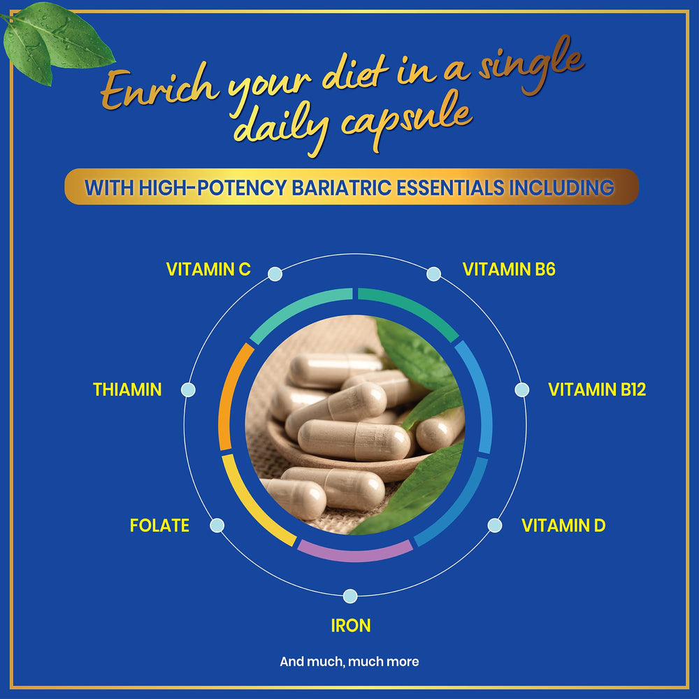 WINDSOR BOTANICALS label on bariatric vitamin bottle indicating 30 capsules.