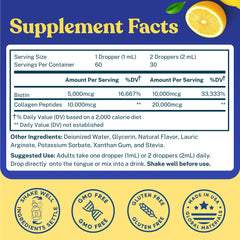 WINDSOR BOTANICALS label highlights collagen and biotin ingredients