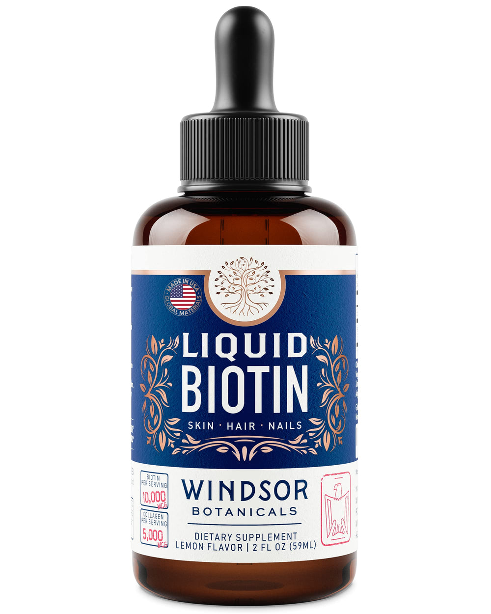 Ready-to-use drops from WINDSOR BOTANICALS for versatile beauty support.