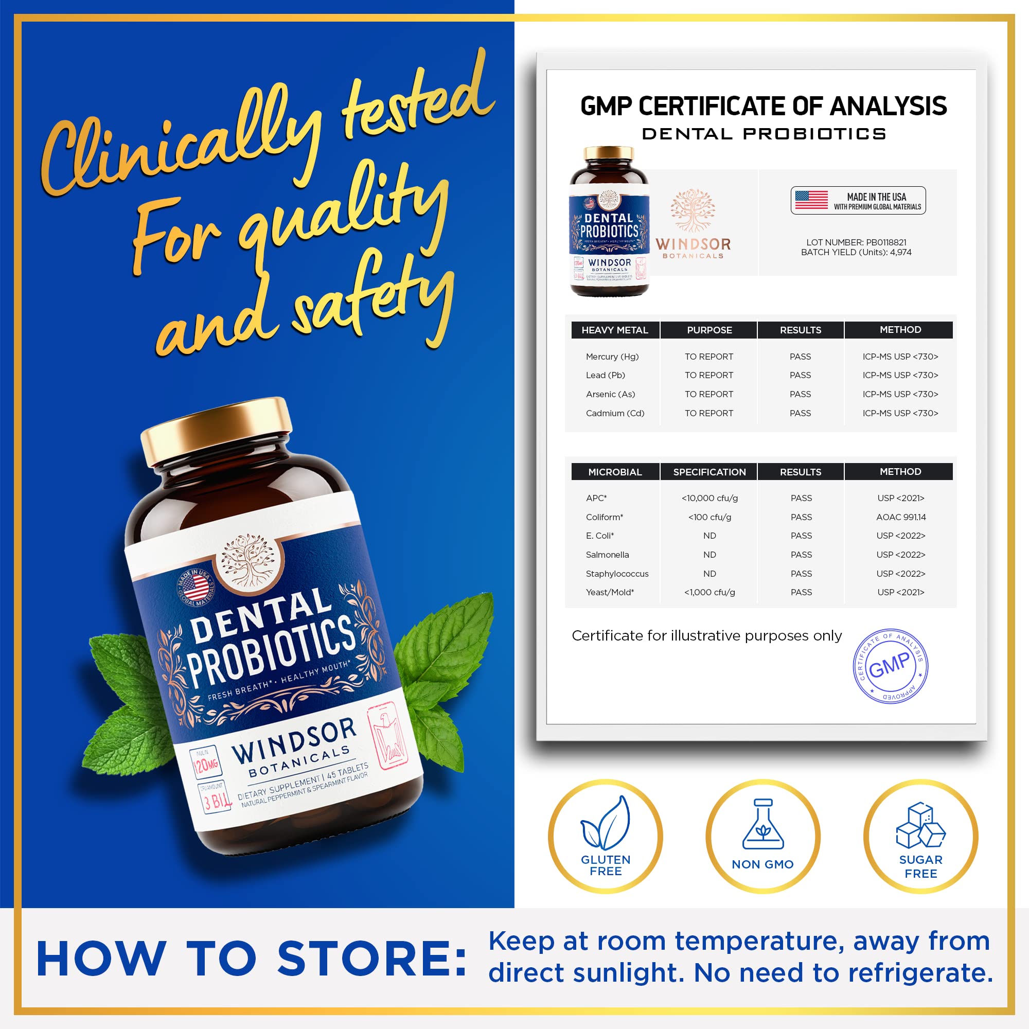 Windsor Botanicals chewable tablet on hand for easy daily use