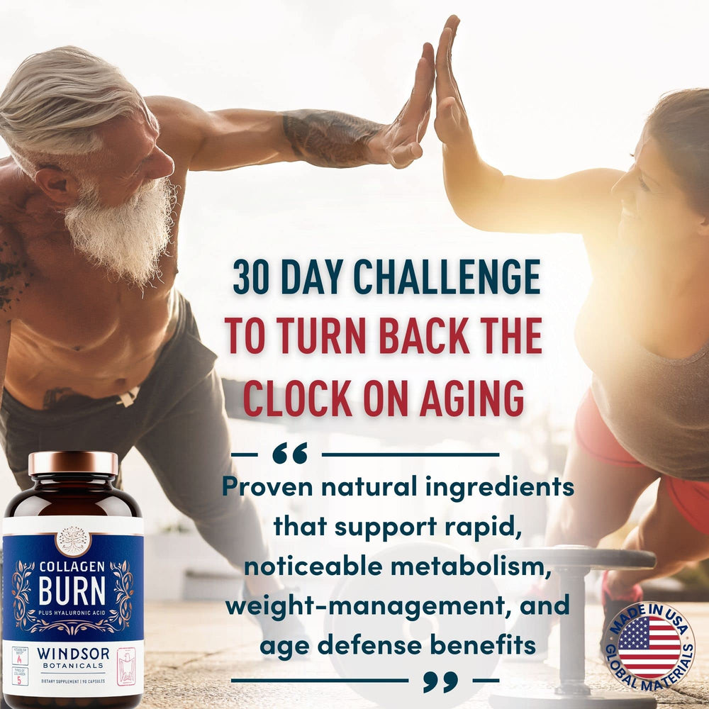 WINDSOR BOTANICALS collagen capsules closeup highlighting easy daily supplementation.