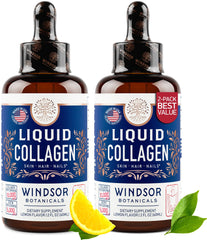 WINDSOR BOTANICALS bottle pour shows concentrated collagen for daily use