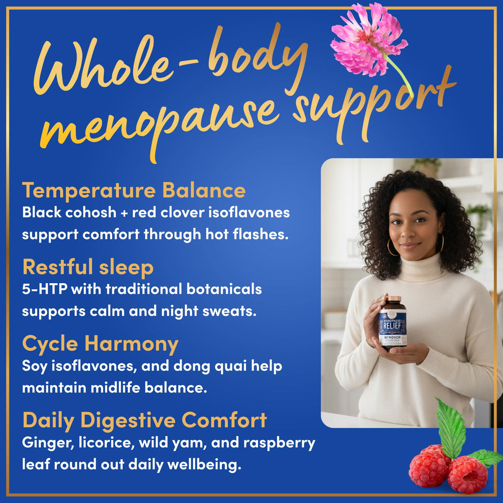 Windsor Botanicals bottle and label — easy addition to a daily wellness ritual.