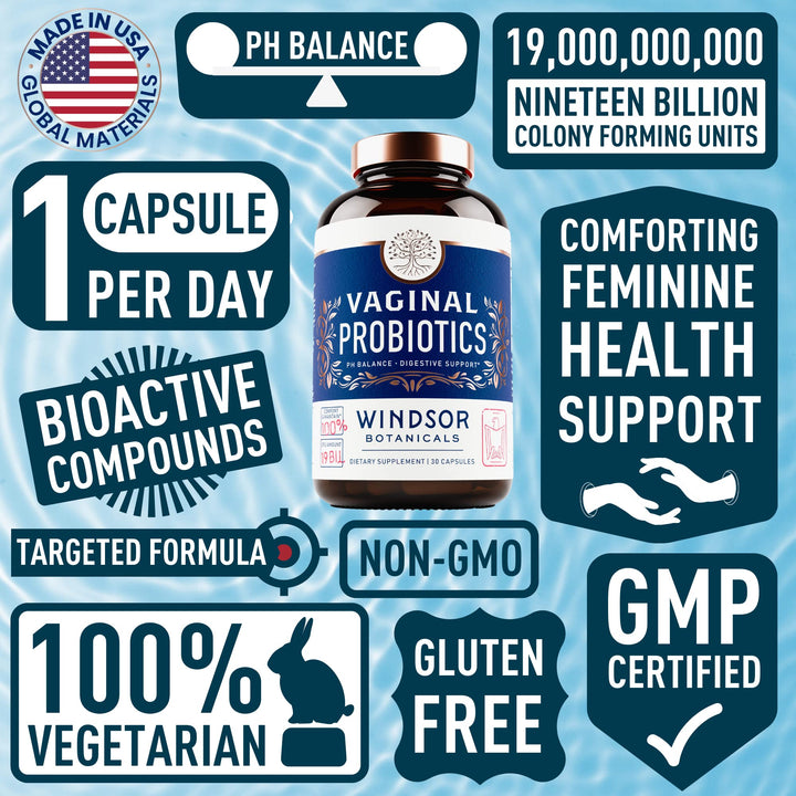 WINDSOR BOTANICALS fifteen-strains probiotic showcases diverse microbiome support