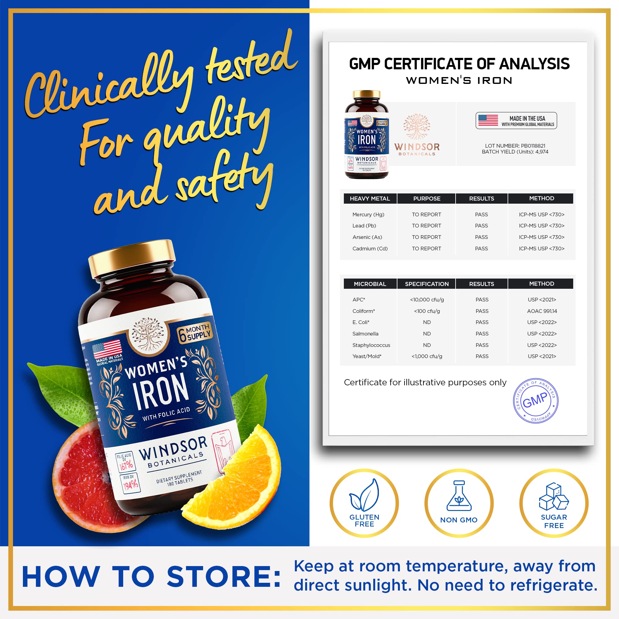 Windsor Botanicals gluten-free non-GMO formula suitable for vegan diets.