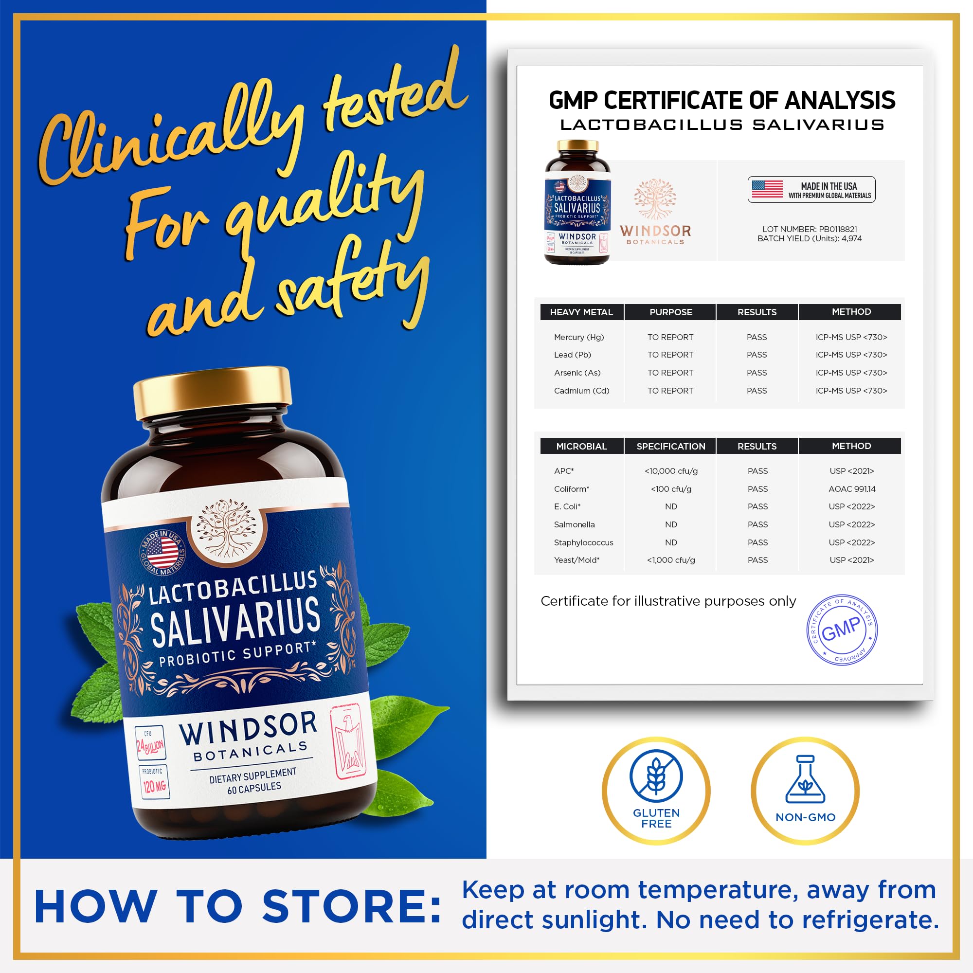 Windsor Botanicals gut flora balance for digestive harmony.