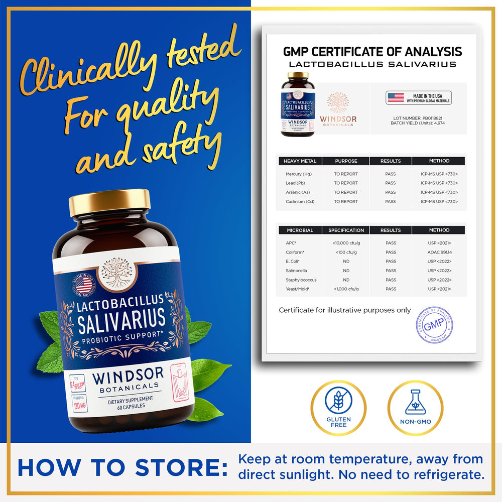 Windsor Botanicals gut flora balance for digestive harmony.