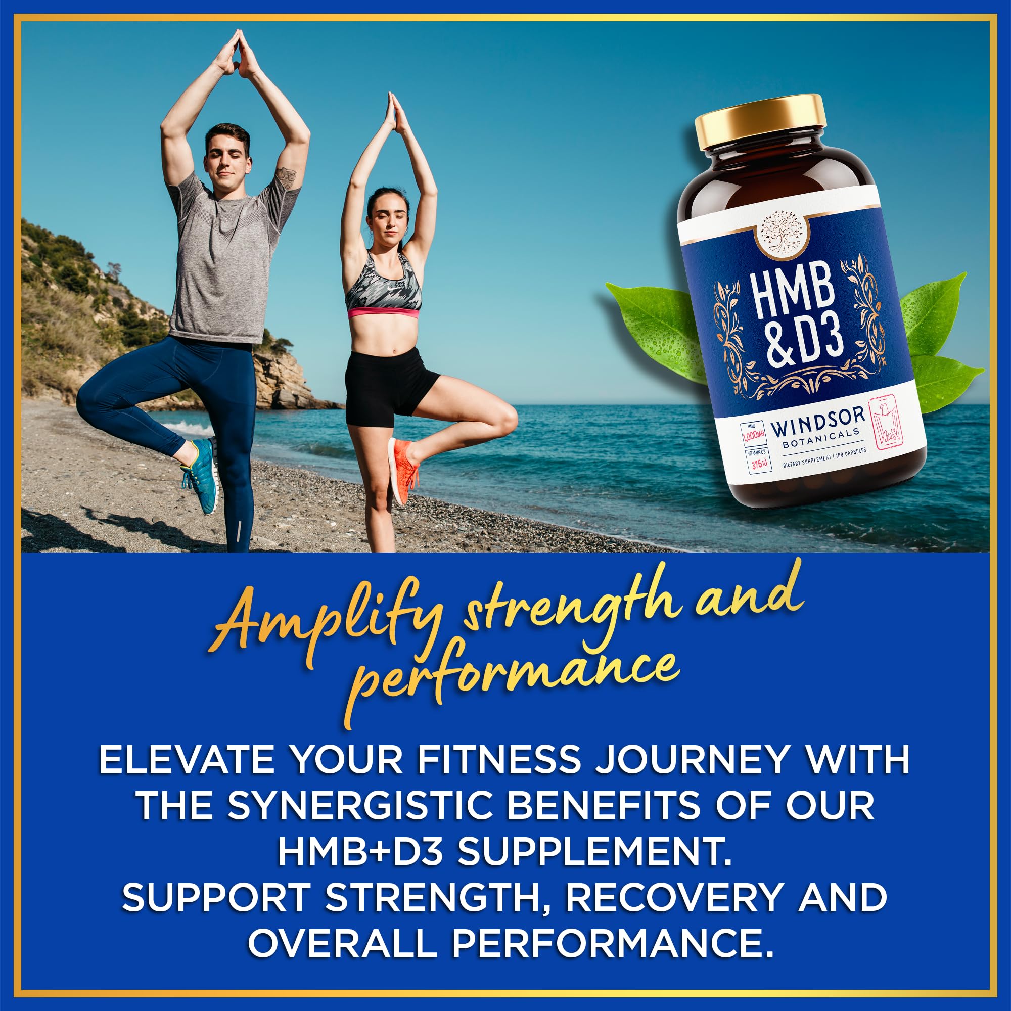 Usage scene with WINDSOR BOTANICALS HMB D3 in a fitness routine