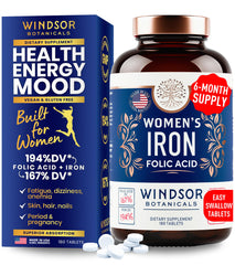 Windsor Botanicals iron pill daily dose for steady energy support.