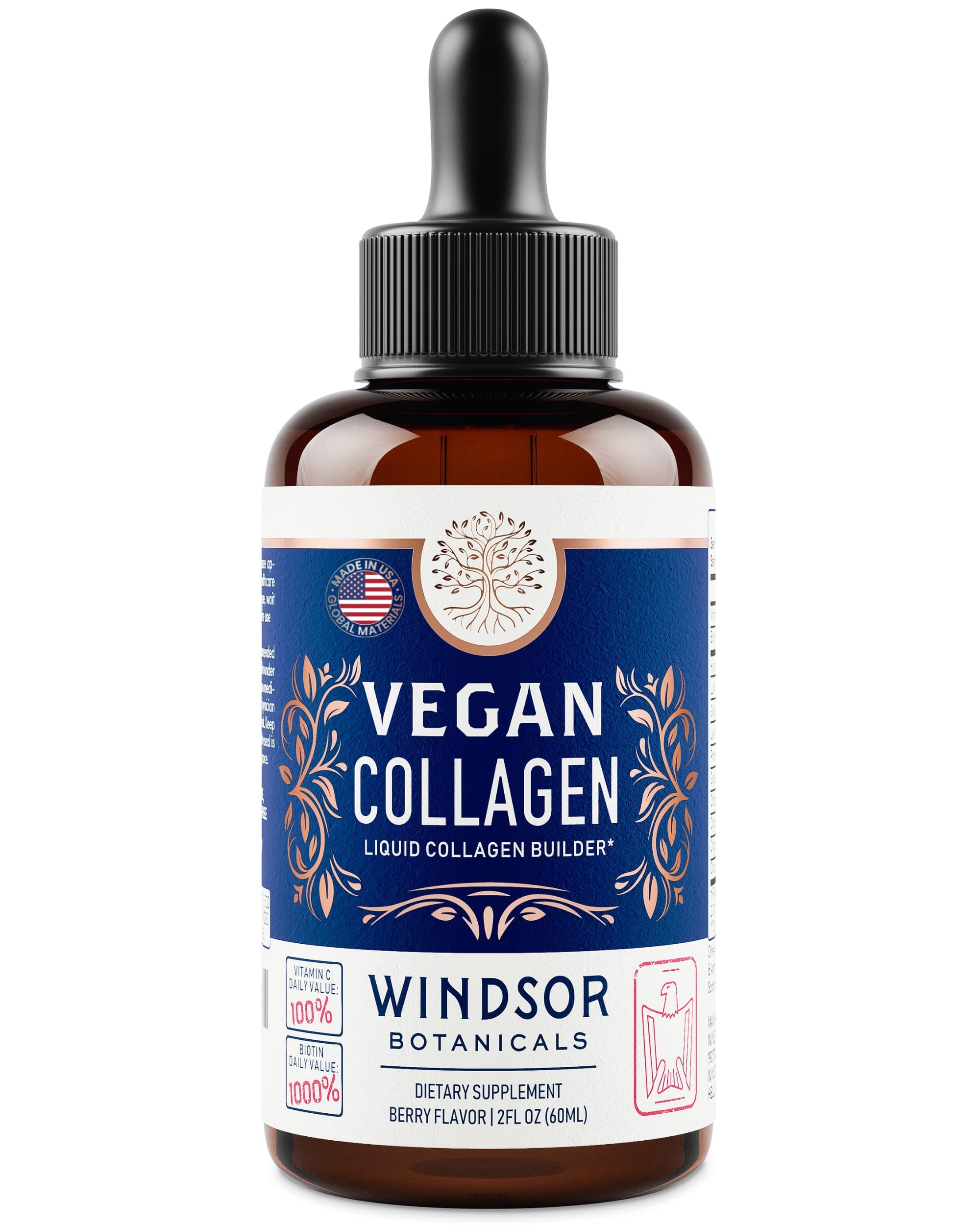 Windsor Botanicals bottle close-up highlighting liquid texture.