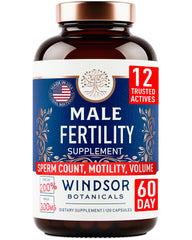 WINDSOR BOTANICALS Maca root bottle supports daily vitality and wellness.
