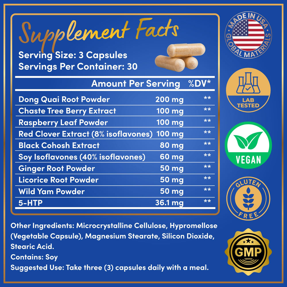Windsor Botanicals vegan cruelty-free capsules — a plant-based option for menopause wellness.