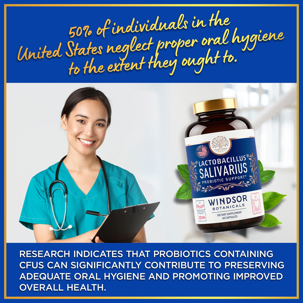 Windsor Botanicals vegan gluten-free probiotic capsules.