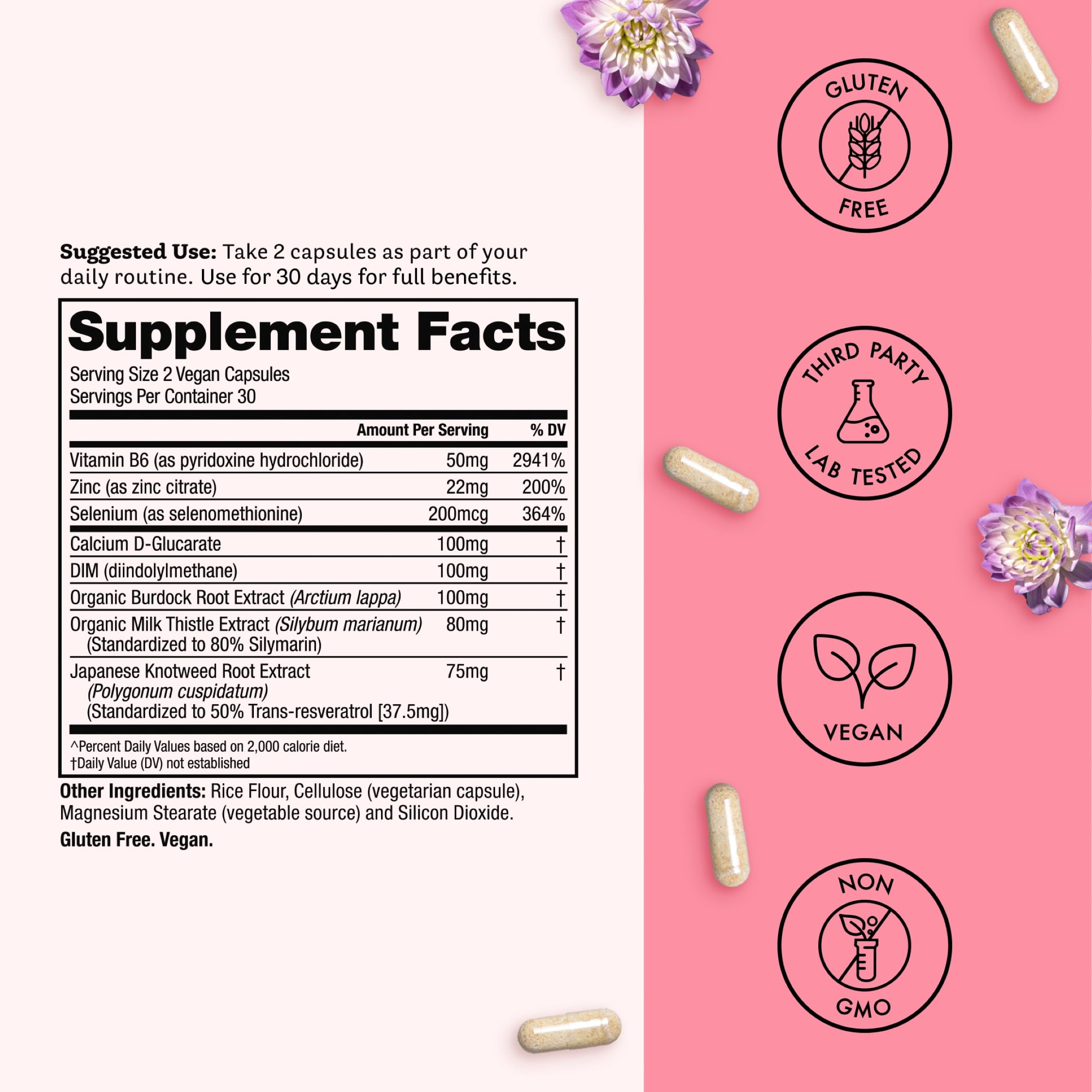 Packaging box conveys Balance Babe's estrogen-support blend.