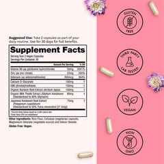 Packaging box conveys Balance Babe's estrogen-support blend.