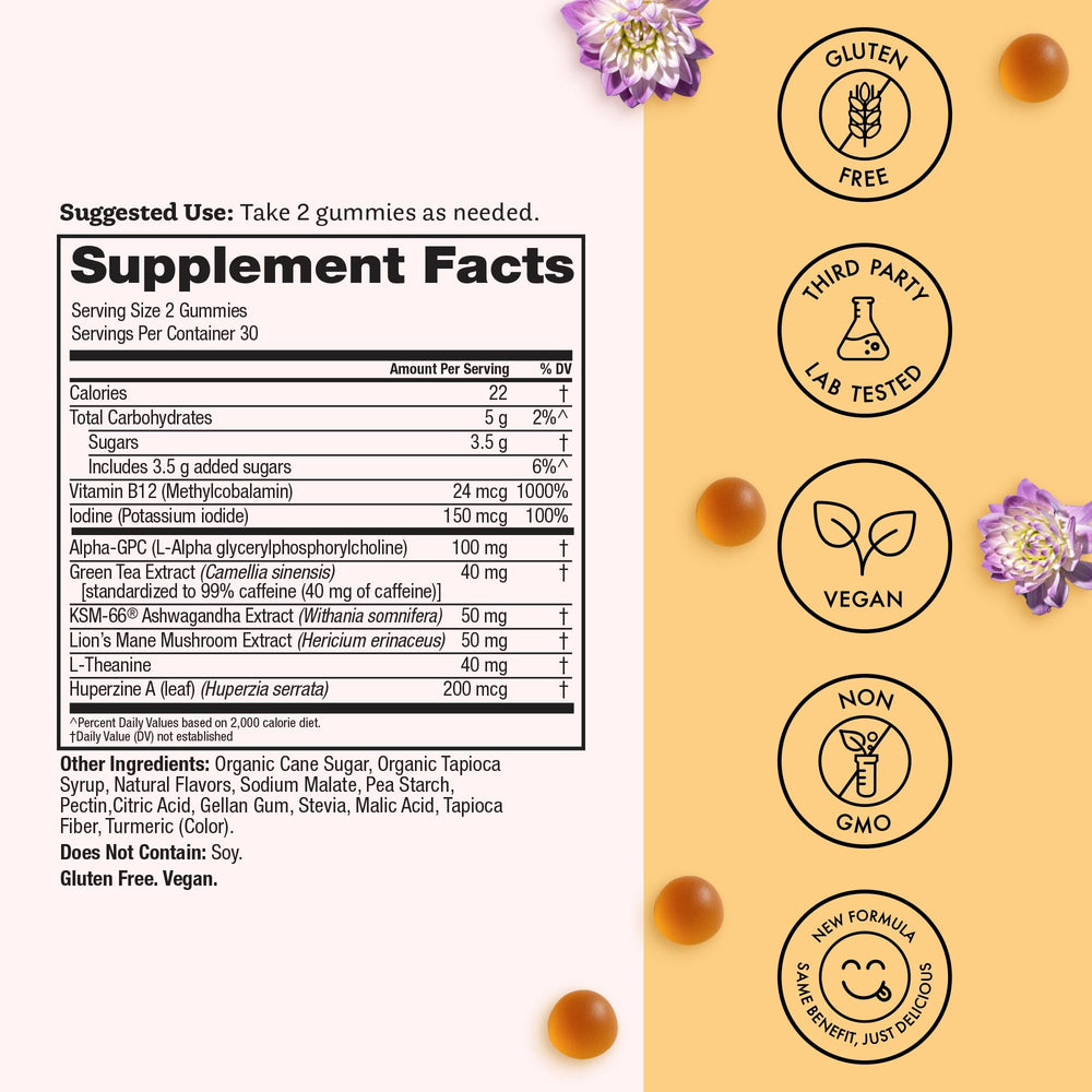 Front packaging of Winged Wellness Rise Up highlighting vegan, gluten-free formulation