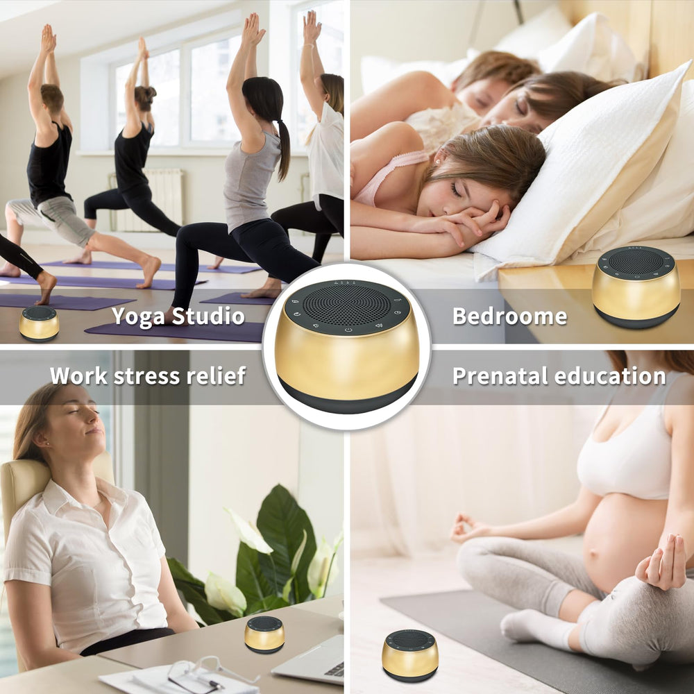 WINISH Meditation Sound Machine in-use during a quiet evening meditation session.