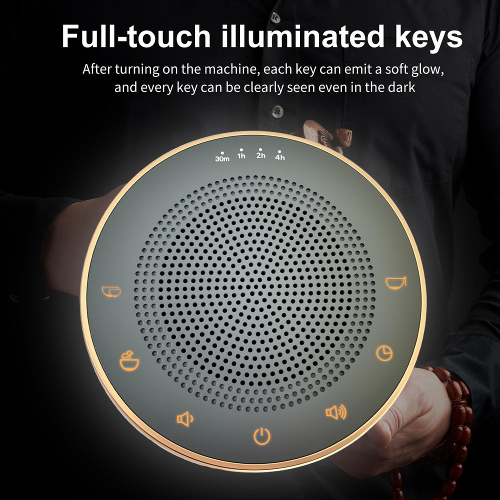 WINISH Meditation Sound Machine top panel with accessible controls and timer settings.