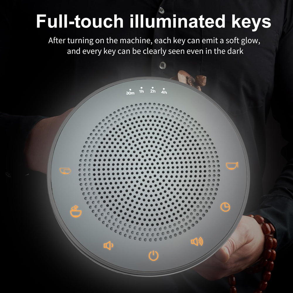 Zinc alloy shell close-up highlighting premium aesthetics for meditation spaces.