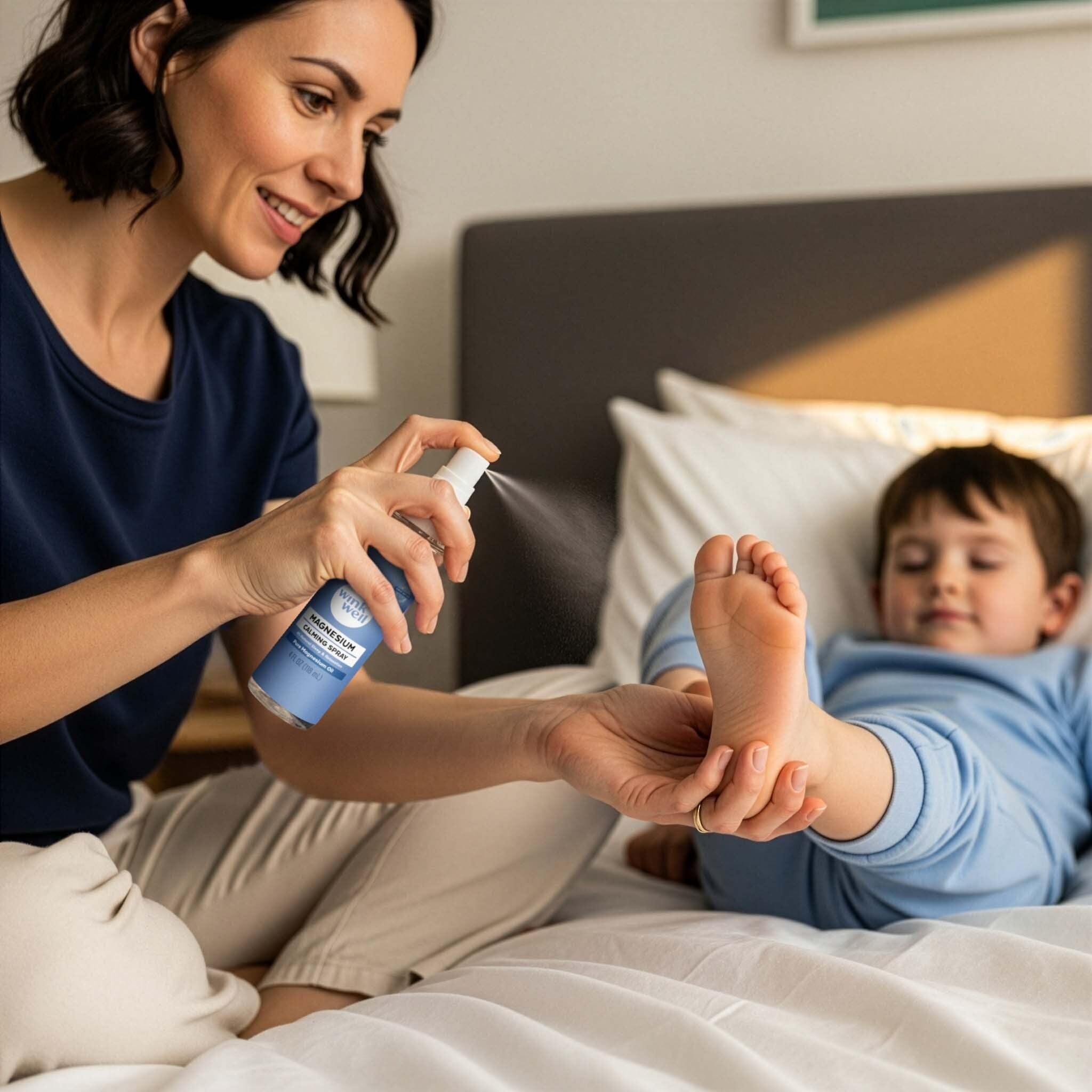 Wink Naturals WinkWell kid-friendly calming spray suitable for bedtime routines.