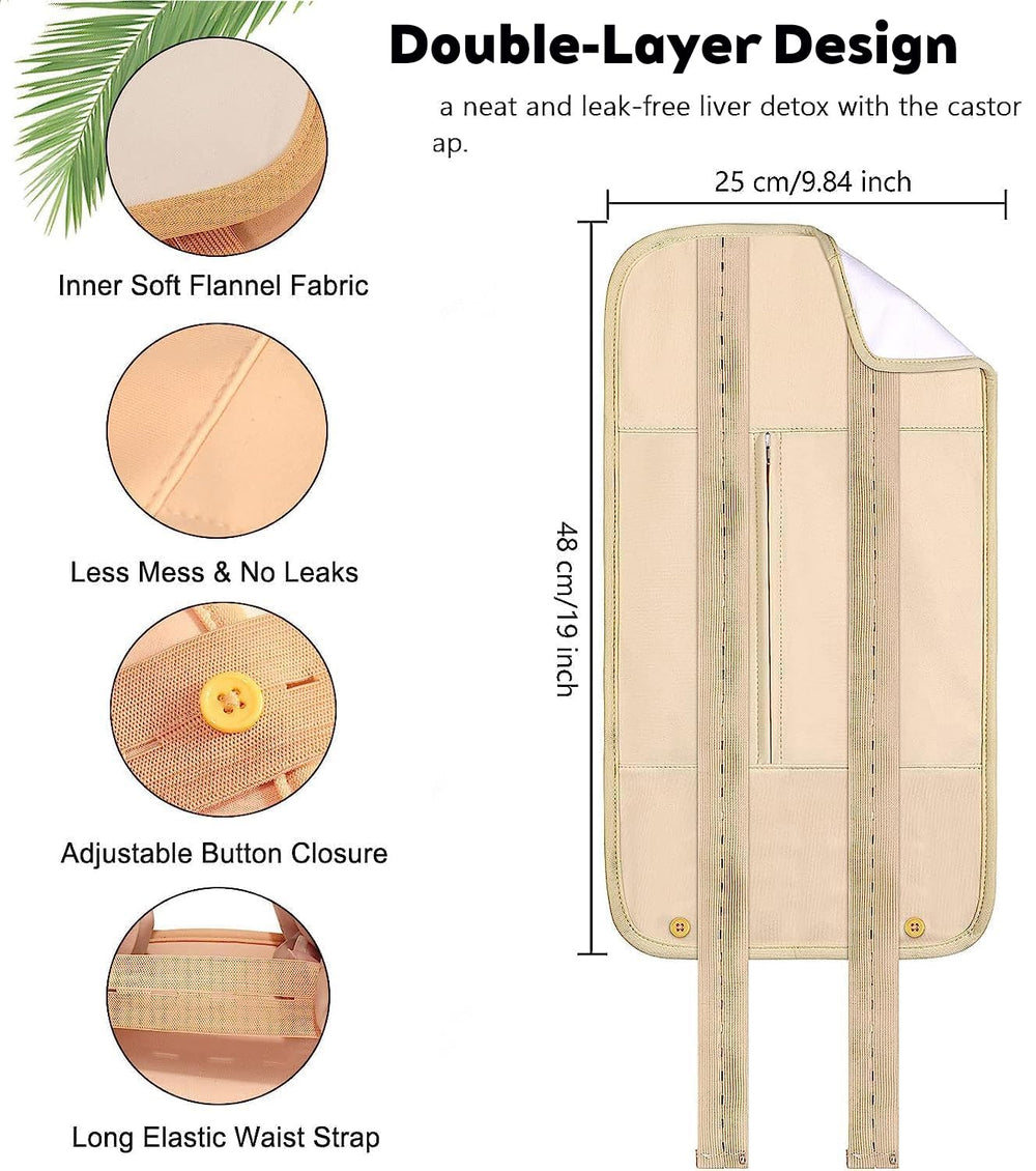 Winloger Castor Oil Pack Wrap around the neck with adjustable straps.