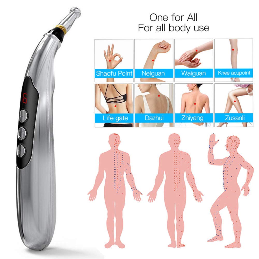 Winnes Acupuncture Pen USB Rechargeable side hold highlighting ergonomic grip for easy use
