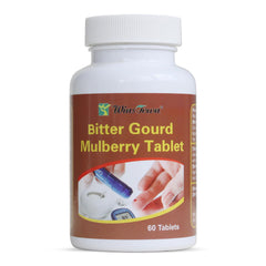 Wins Town Bitter Gourd Mulberry Tablet bottle shown for natural wellness.