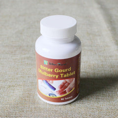 Ingredients list highlighting bitter gourd and mulberry leaves for daily wellness.