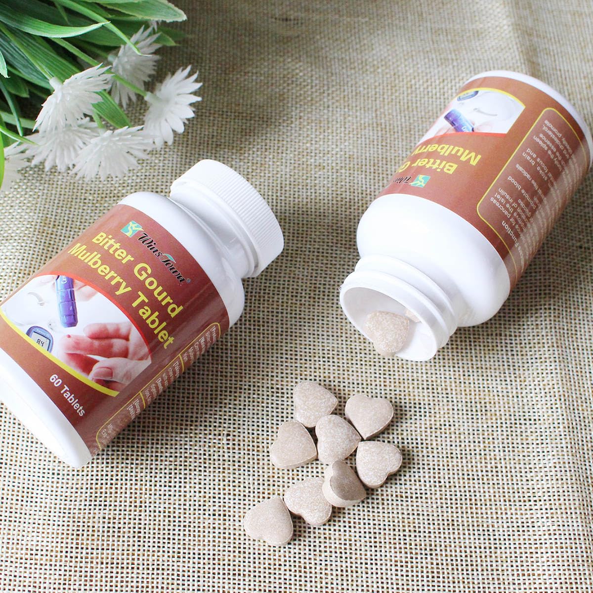 Close-up of tablets with a smooth, consistent texture for daily use.